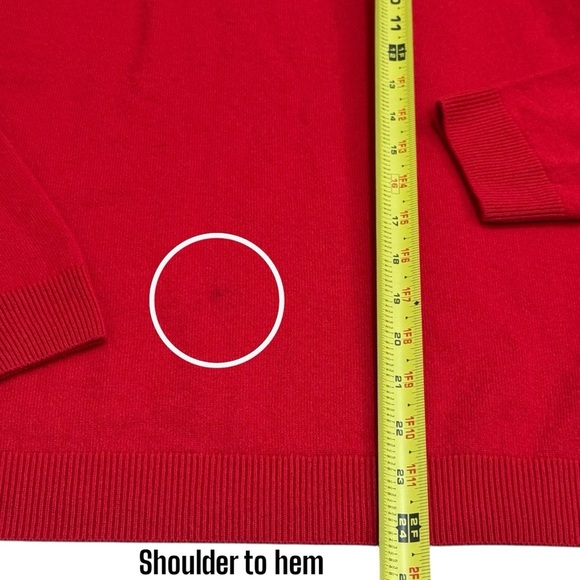Uniqlo Cherry Red Long Sleeve Turtleneck 100% Cashmere Capsule Comfort Size M - Picture 10 of 10